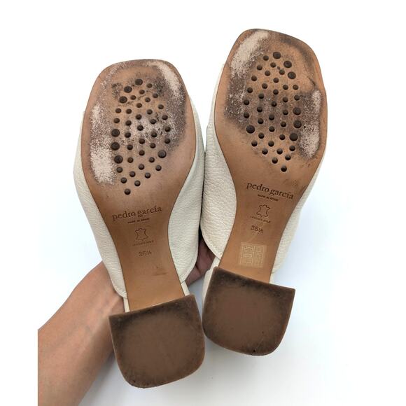 Pedro Garcia Umita Slide Sandal Women's Ivory Petitgrain Size US6 EU36.5 - Picture 8 of 12